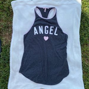 Victoria’s Secret Angel Grey Racerback Tank Top